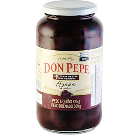 Azeitonas Preta Extra Graúda 500g - Don Pepe