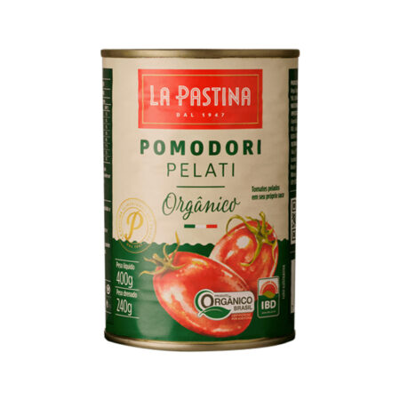 Tomate Pelado Italiano Orgânico 400g - La Pastina