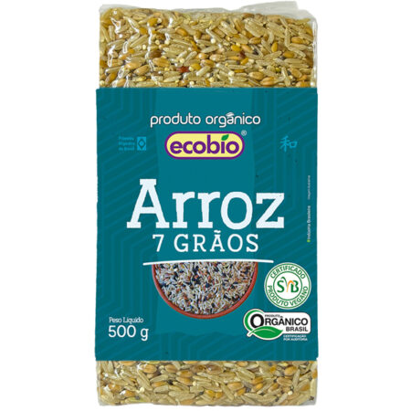 Arroz Integral 7 Grãos Orgânico 500g - Ecobio