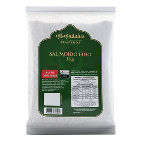 Sal Gourmet sem Iodo 1kg - Al-Andalus