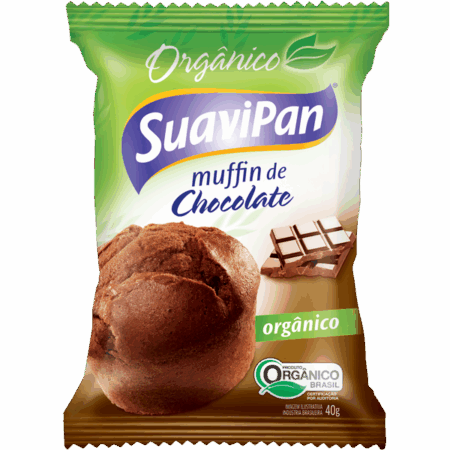 Muffin de Chocolate Orgânico 40g - SuaviPan