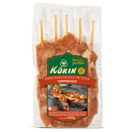 Espetinho de Filé de Coxa e Sobrecoxa 400g - Korin