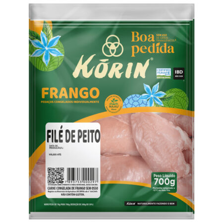 Filé de Peito de Frango sem Transgênicos 700g - Korin
