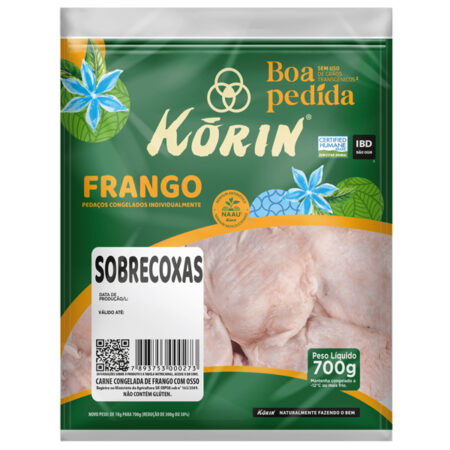 Sobrecoxa de Frango Sem Transgênicos 700g - Korin