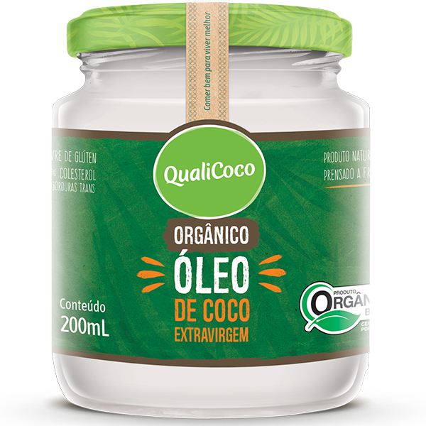 Óleo de coco extra virgem orgânico 200ml - Qualicoco site Óleo de Coco Extra Virgem Orgânico 200ml - Qualicoco