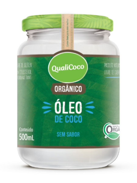 Óleo de Coco Sem Sabor Orgânico 500mL QualiCoco - Loja QualiCoco – Comer Bem Para Viver Melhor