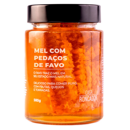 Mel com Favo 500g - Casa Roncador