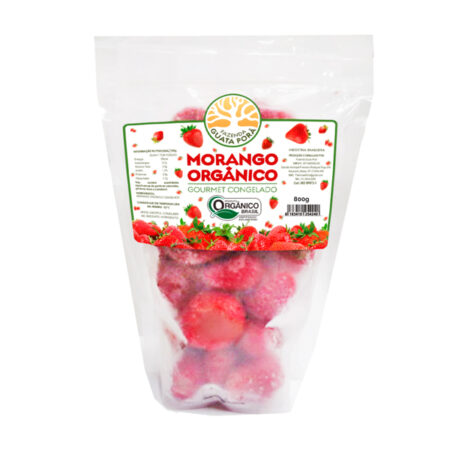 Morango Orgânico congelado 800g - Fazenda Guata Porã
