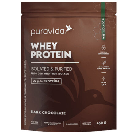 Whey Protein Isolado com Chocolate 450g - Puravida