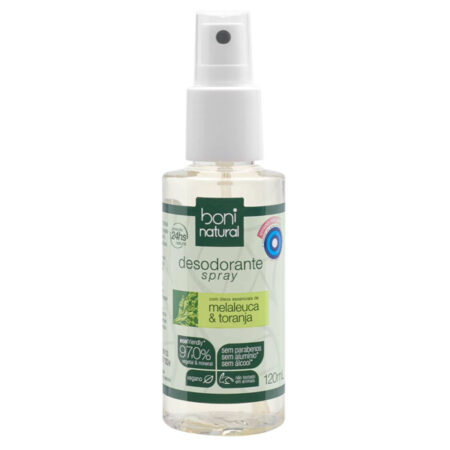 Desodorante Spray Natural Melaleuca e Toranja 120ml - Boni Natural
