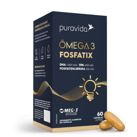 Ômega 3 Fosfatix 60 cápsulas - Puravida