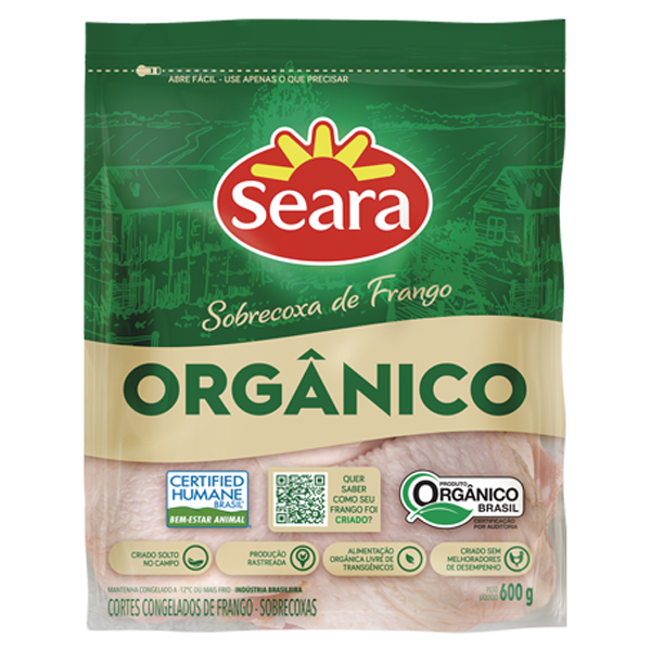 Sobrecoxa De Frango Orgânica 600g Seara Empório Cazarini 7840