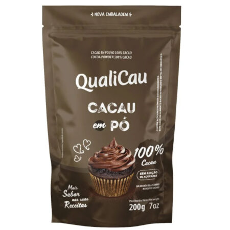 Cacau em Pó 100% Puro 200g - Qualicau