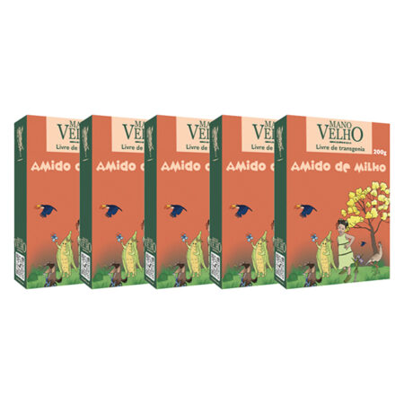 Kit 5 unidades Amido de Milho sem Transgênico 200g - Mano Velho