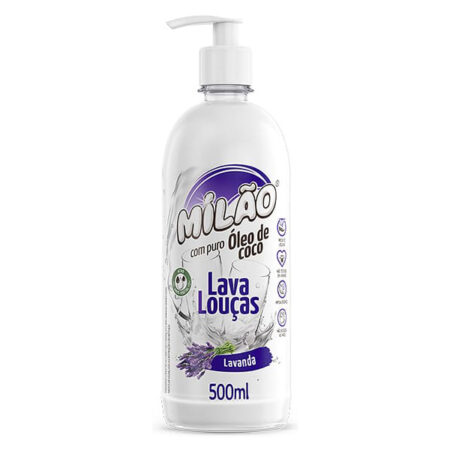 Lava Louças com Puro Óleo de Coco Lavanda 500ml - Milão