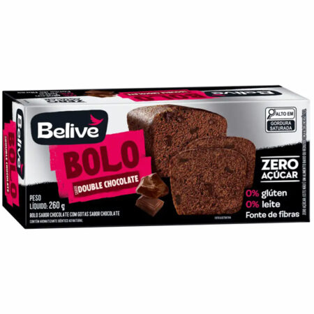 Bolo de Chocolate sem Glúten e sem Açúcar 260g - Belive