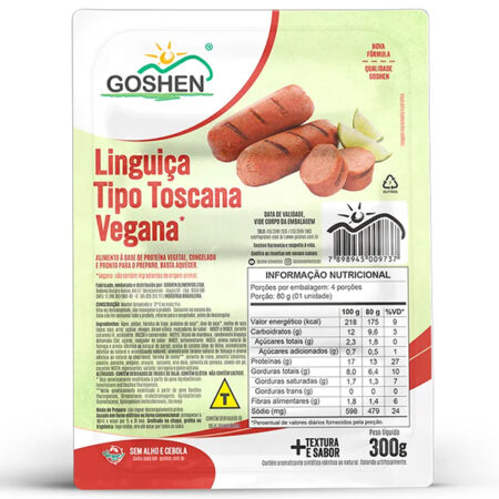 Linguiça Toscana Vegana 300g - Goshen