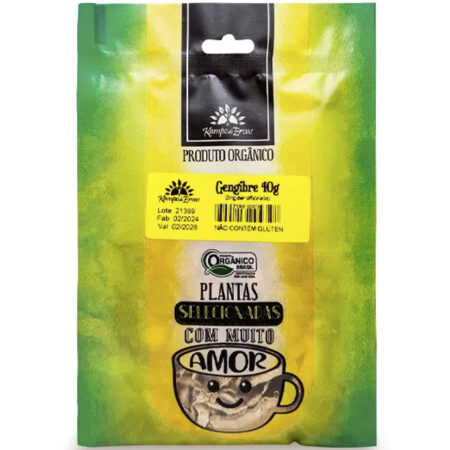 Chá de Gengibre Orgânico 40g - Kampo de Ervas