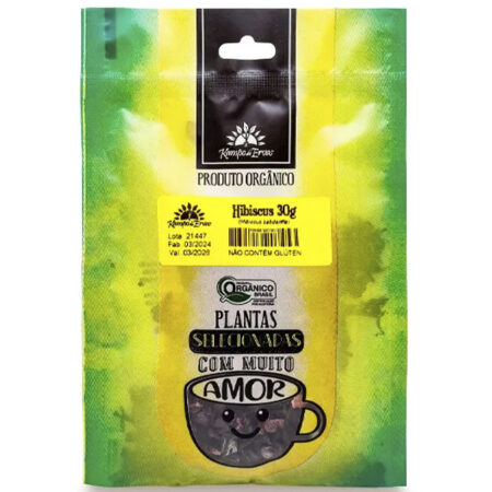 Chá de Hibiscus Orgânico 30g - Kampo de Ervas
