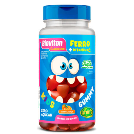 Vitamina C + Ferro Gummy sabor Laranja 30 gomas - Unilife