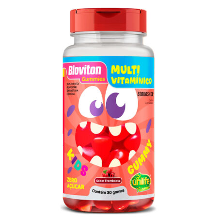 Multivitamínico Kids Gummy sabor Franboesa 30 gomas - Unilife