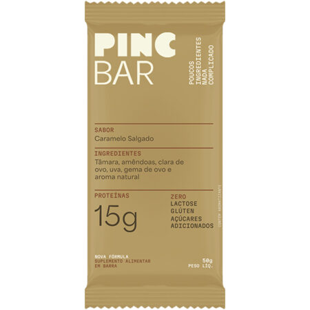 Barra de Proteína Natural Caramelo Salgado 50g – Pinc Bar