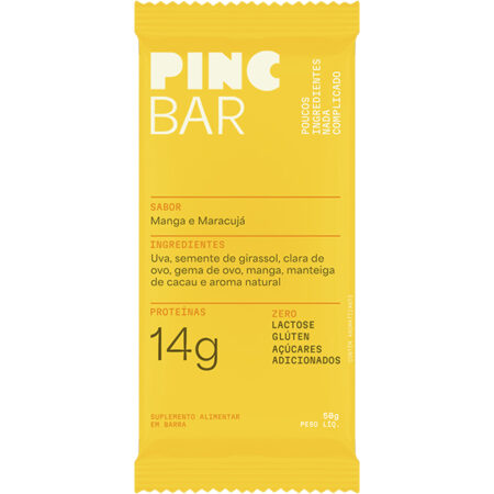 Barra de Proteína Manga e Maracujá Natural 50g - Pinc Bar