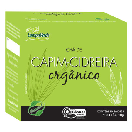 Chá de Capim Cidreira Orgânico 10g - Campo Verde