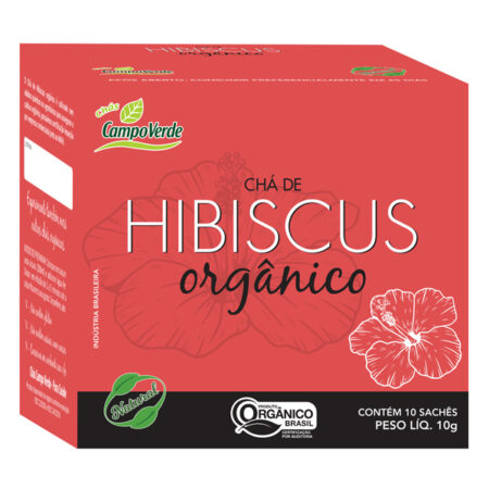 Chá de Hibiscus Orgânico 10g - Campo Verde