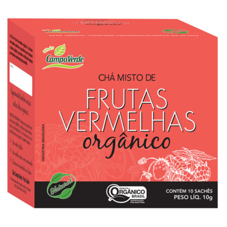 Chá de Frutas Vermelhas Orgânico 10g - Campo Verde