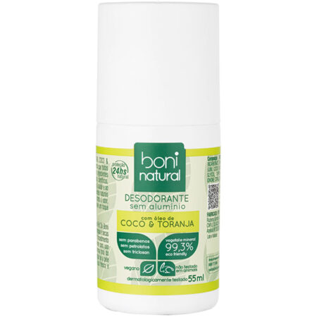 Desodorante Natural sem Alumínio Roll-on Coco e Toranja 55ml - Boni Natural
